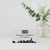 City Skyline | Schlüssel Visitenkarte (Stehend Vorderseite)