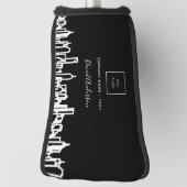 City skyline Schwarz-weißes Business-Logo real Anw Golf Headcover (Rotieren 90)