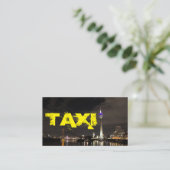 City Skyline Taxifahrer Visitenkarte (Stehend Vorderseite)