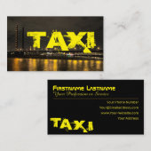 City Skyline Taxifahrer Visitenkarte (Vorne/Hinten)