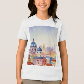 City skyline Tri-Blend Shirt (Vorderseite)
