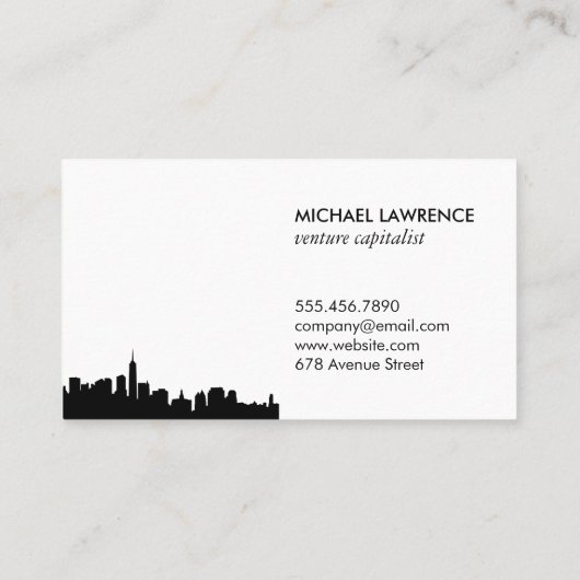 City Skyline Visitenkarte (Rückseite)