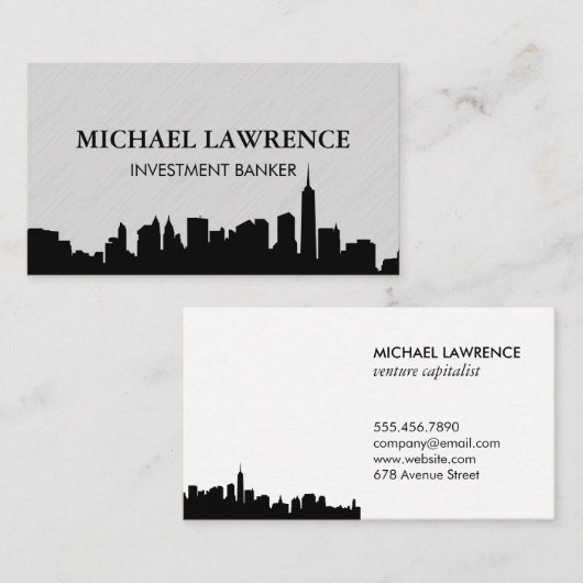 City Skyline Visitenkarte (Vorne/Hinten)