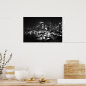 City Skyline von der Brücke Poster (Küche)