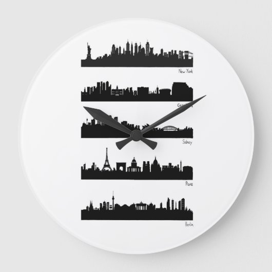 City Skylines - Welt Große Wanduhr (Vorderseite)