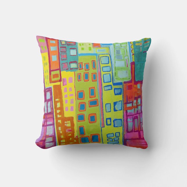 City Slicker 16 x 16 Poly Throw Kissen (Vorderseite)