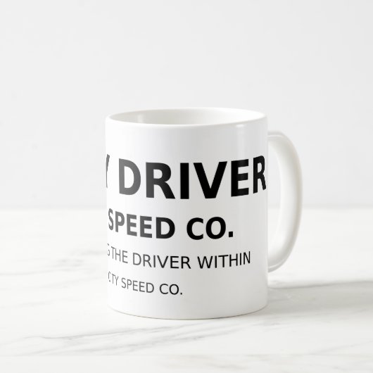 City Speed Co. Mug – Unlocking the Driver Within Kaffeetasse (VorderseiteRechts)