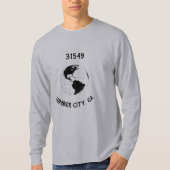 City Staat Zip Code Globe Weltkarte T-Shirt (Vorderseite)