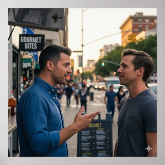 City Street Conversation Poster (Vorne)