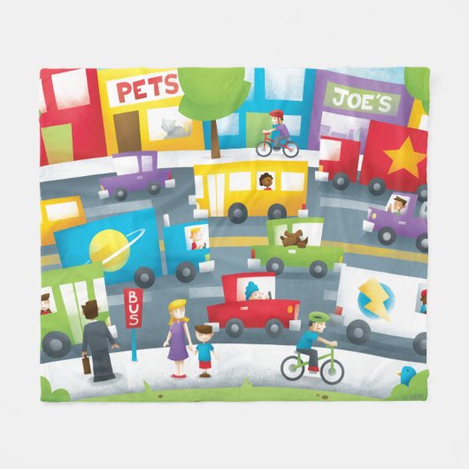 City Street Fleecedecke (Vorderseite (Horizontal))