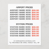 City Street Lights, Taxi Cab Firm with Price List Flyer (Hinten)