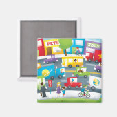 City Street Magnet (Vorderseite/Rückseite)