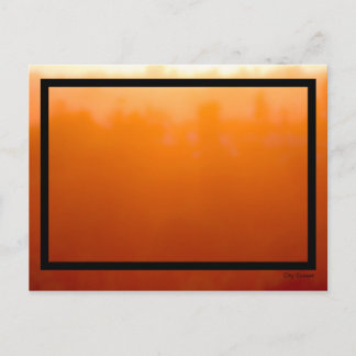 City Sunset Design Impressionist Abstrakt Orange Postkarte