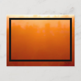 City Sunset Design Impressionist Abstrakt Orange Postkarte
