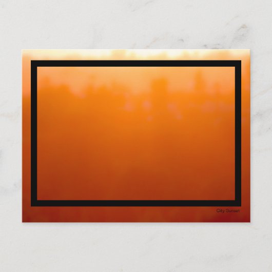 City Sunset Design Impressionist Abstrakt Orange Postkarte (Vorderseite)