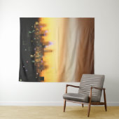 City Sunset Digital Art Pixelblöcke Wandteppich (Beispiel (Horizontal))