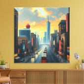 City Sunset Leinwanddruck (Insitu (Wohnzimmer))