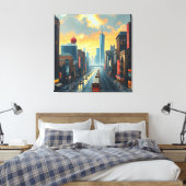 City Sunset Leinwanddruck (Insitu (Schlafzimmer))