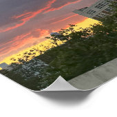 City Sunset mit Clouds Poster (Ecke)