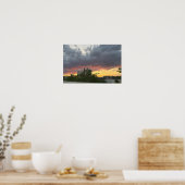 City Sunset mit Clouds Poster (Küche)
