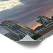 City Sunset mit Clouds Poster (Ecke)