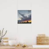 City Sunset mit Clouds Poster (Küche)