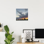 City Sunset mit Clouds Poster (Heimbüro)
