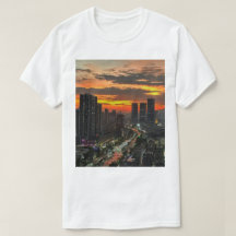 City Sunset Skyline T - Shirt