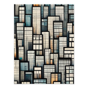 City Symphony in Concrete and Steel Fotodruck