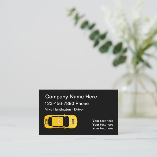 City Taxi Modern Visitenkarte (Stehend Vorderseite)