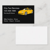 City Taxi Services Cab Driver Visitenkarte (Vorne/Hinten)