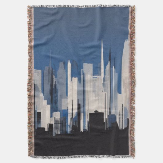 City Throw Blanket Decke (Vorderseite Vertikal)