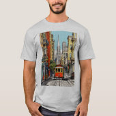 "City Tracks" "Metropolitan Journey" "Stadtbahnen" T-Shirt (Vorderseite)