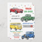 City Transportation Truck Birthday Party Einladung (Vorne/Hinten)