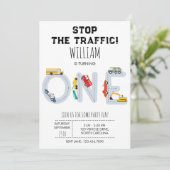 City Transportation Vehicles Truck First Birthday (Stehend Vorderseite)