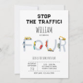 City Transportation Vehicles Truck Four Birthday (Vorderseite)