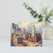 City Travel Vintag Boston Postkarten kaufen (Stehend Vorderseite)