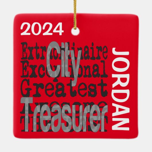 City Treasurer Extraordinaire CUSTOM Keramikornament (Rückseite)