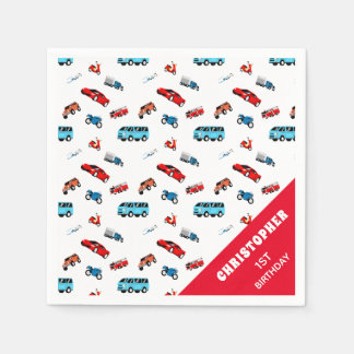 City Vehicles Napkins Serviette