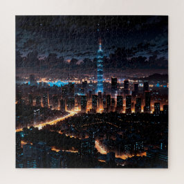 City view at night puzzle