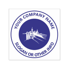 City-Violett für benutzerdefiniertes Business-Logo Permastempel