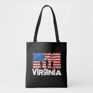 City Virginia American Flag Tote Bag Tasche