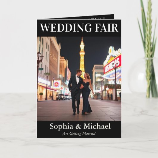 City Wedding Magazine Cover Einladung (Vorderseite)