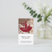 City Wine Glass Flasche | Weintrauben Visitenkarte (Stehend Vorderseite)