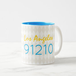 City Zip Code Verschieben Black Beige White Coffee Zweifarbige Tasse
