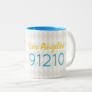 City Zip Code Verschieben Black Beige White Coffee Zweifarbige Tasse