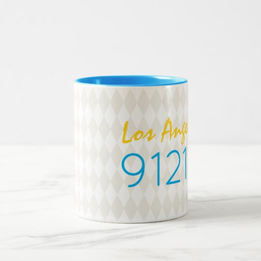 City Zip Code Verschieben Black Beige White Coffee Zweifarbige Tasse (Mittel)