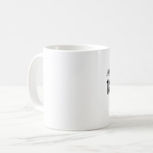 City Zip Code Verschieben Geschenk Schwarz-weiße K Kaffeetasse (Vorderseite Links)