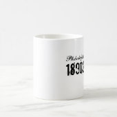 City Zip Code Verschieben Geschenk Schwarz-weiße K Kaffeetasse (Mittel)