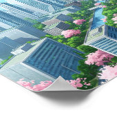 Cityscape Art Abstract Urban Architectural Design Poster (Ecke)